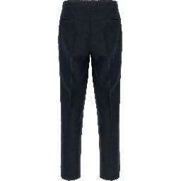 Blue Linen Casual Pants