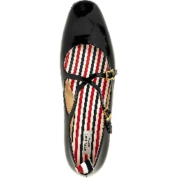 Black Lamb Leather Ballet Flats