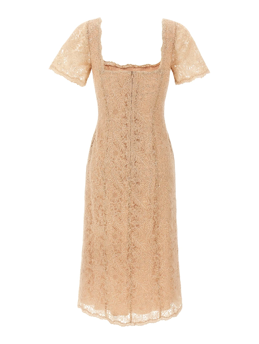 Multicolor Polyester Midi Dress