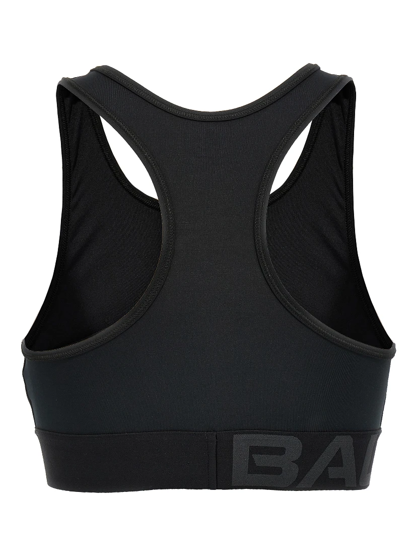 Black Polyester Sport Bra
