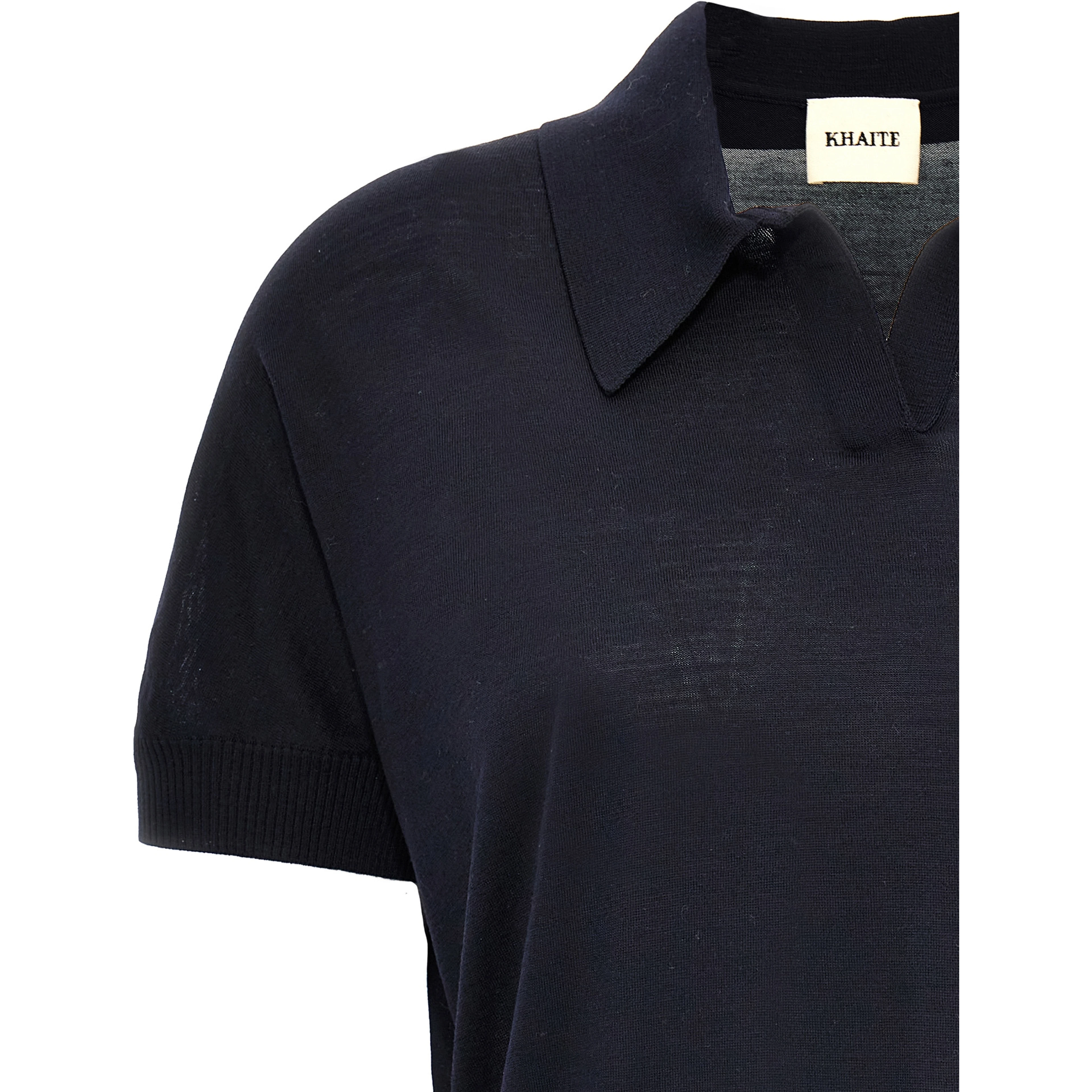 Blue Wool Shortsleeve Shirt