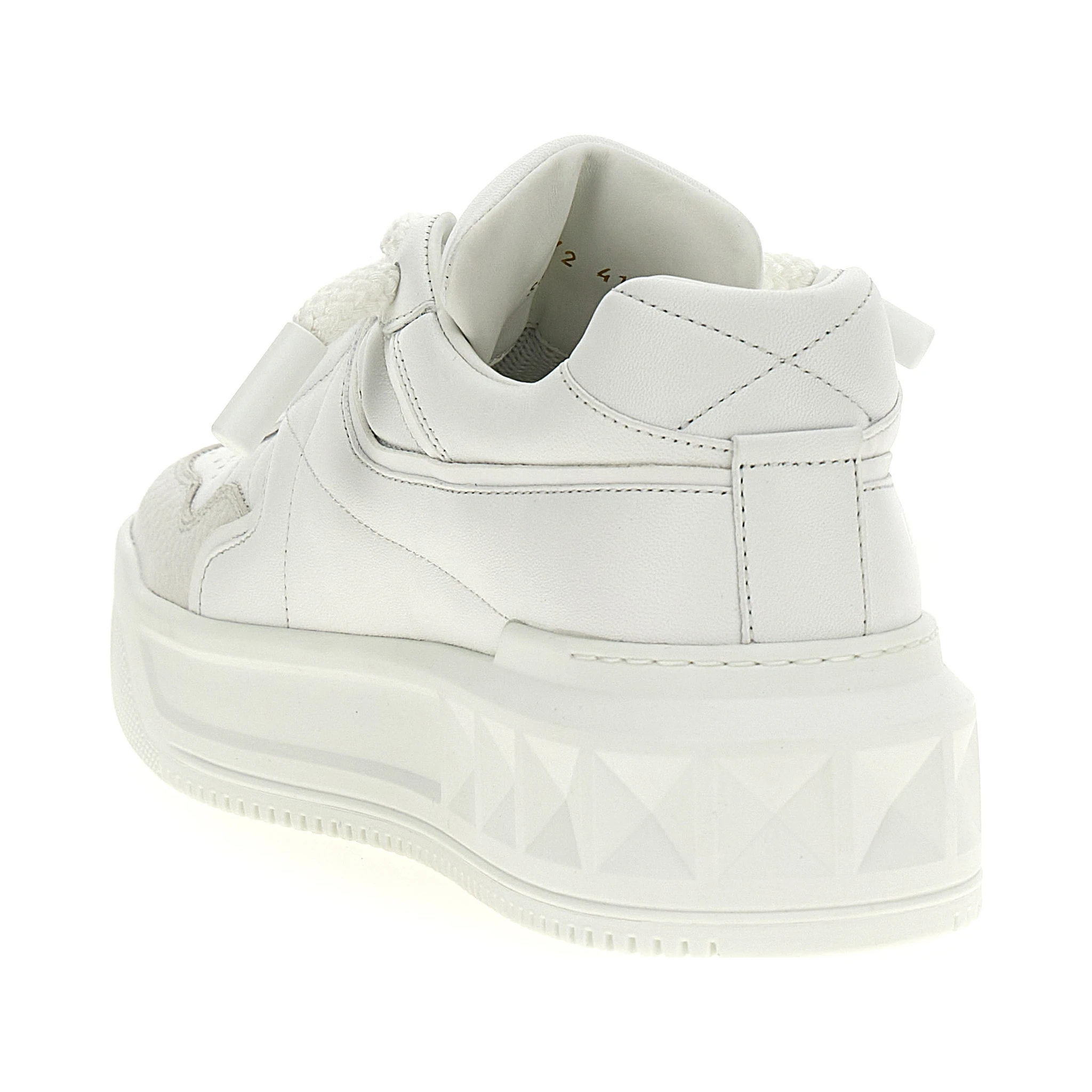White Calfskin Chunky Sneakers