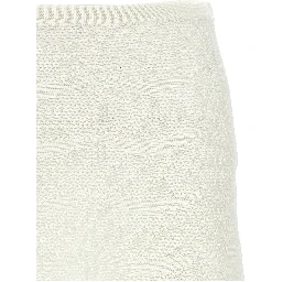 White Cotton Long Skirt