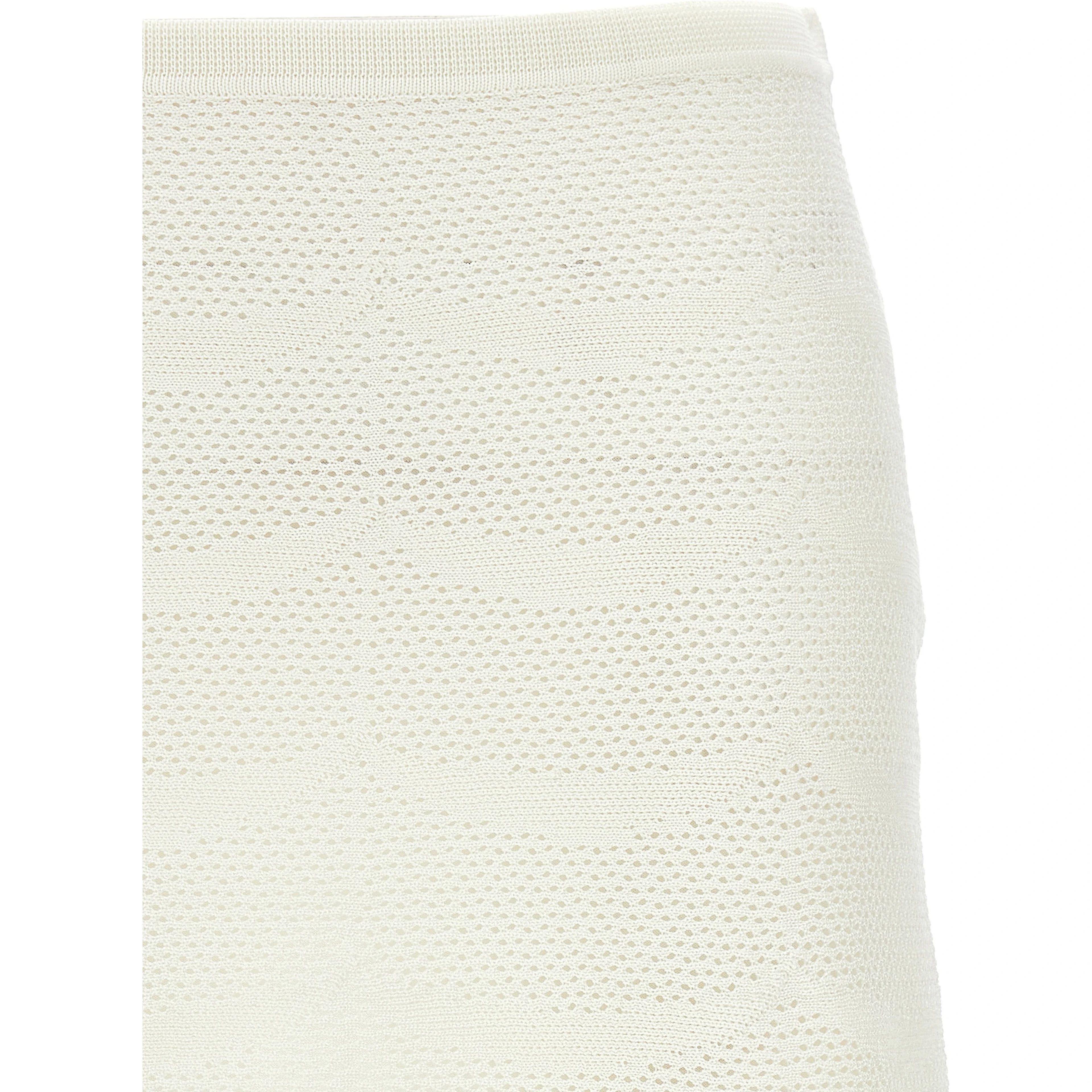 White Cotton Long Skirt