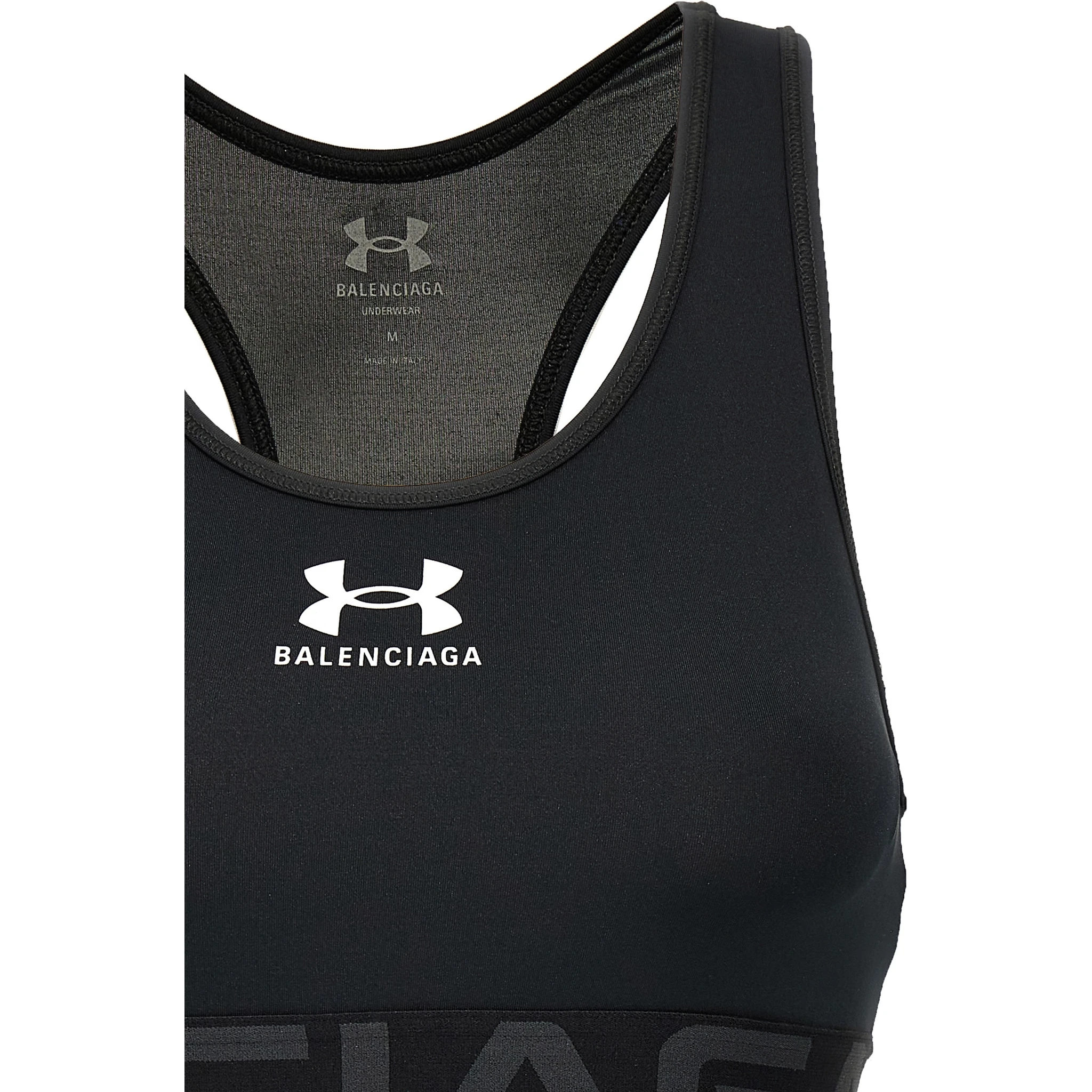 Black Polyester Sport Bra