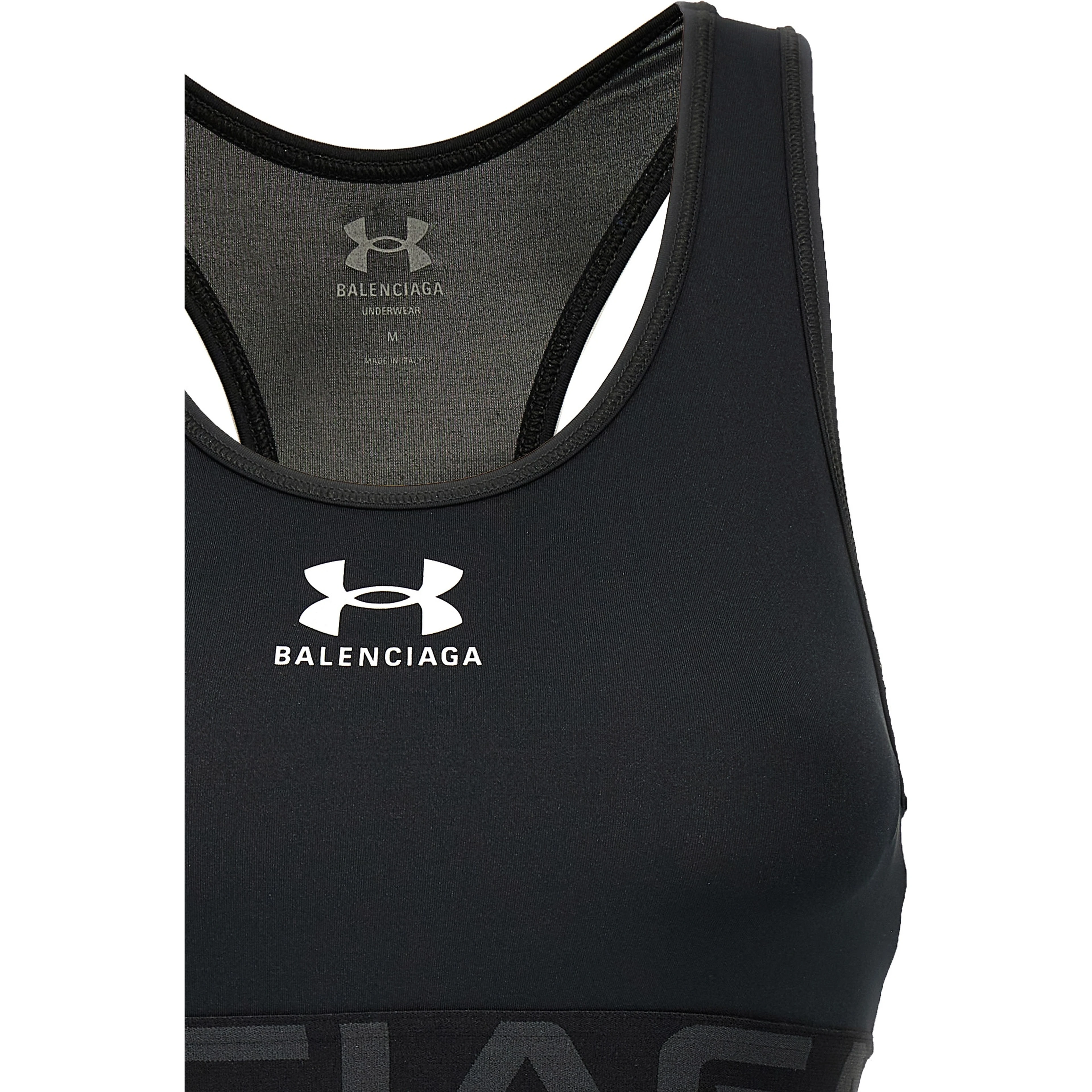 Black Polyester Sport Bra