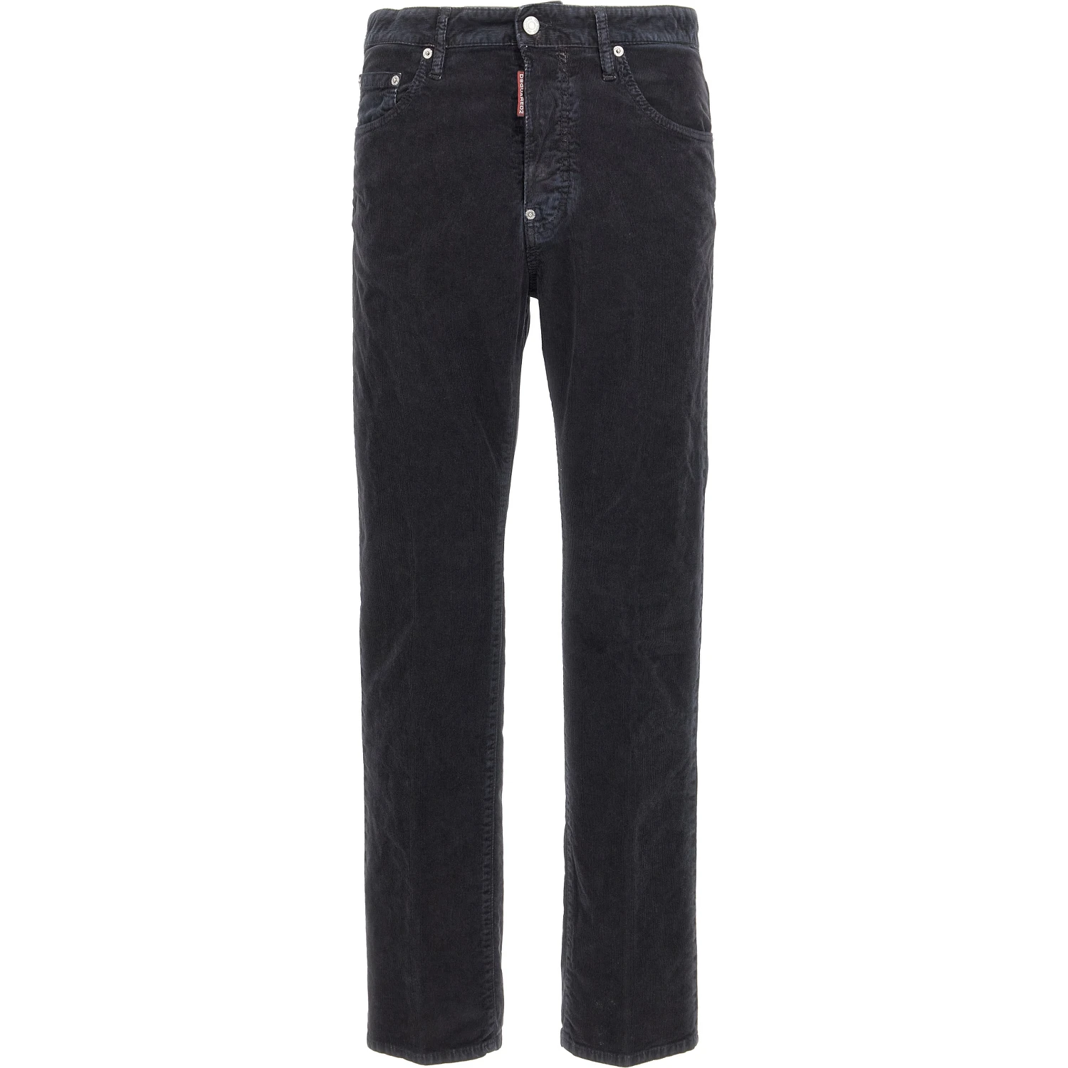 Blue Cotton Casual Pants