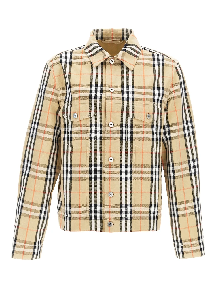 Beige Cotton Full-Length Jacket