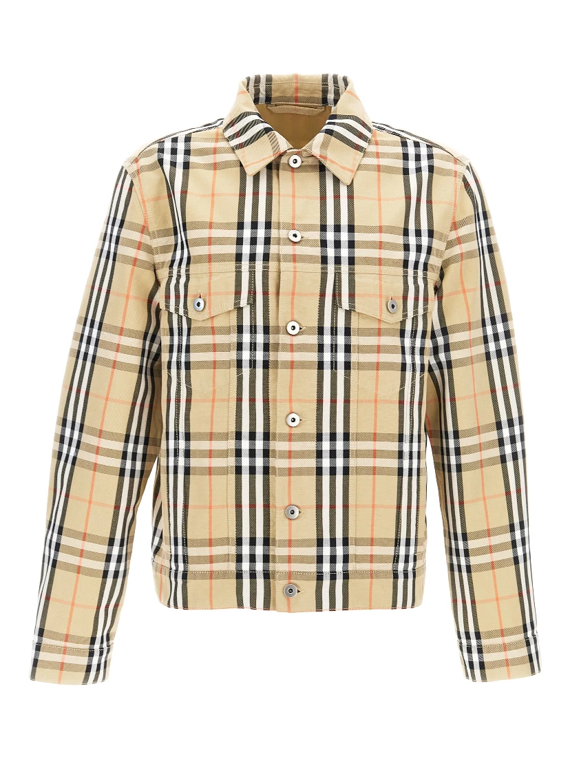 Beige Cotton Full-Length Jacket