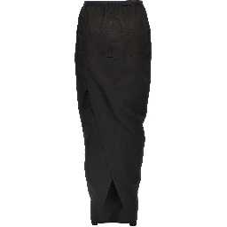 Black Cotton Mini Skirt