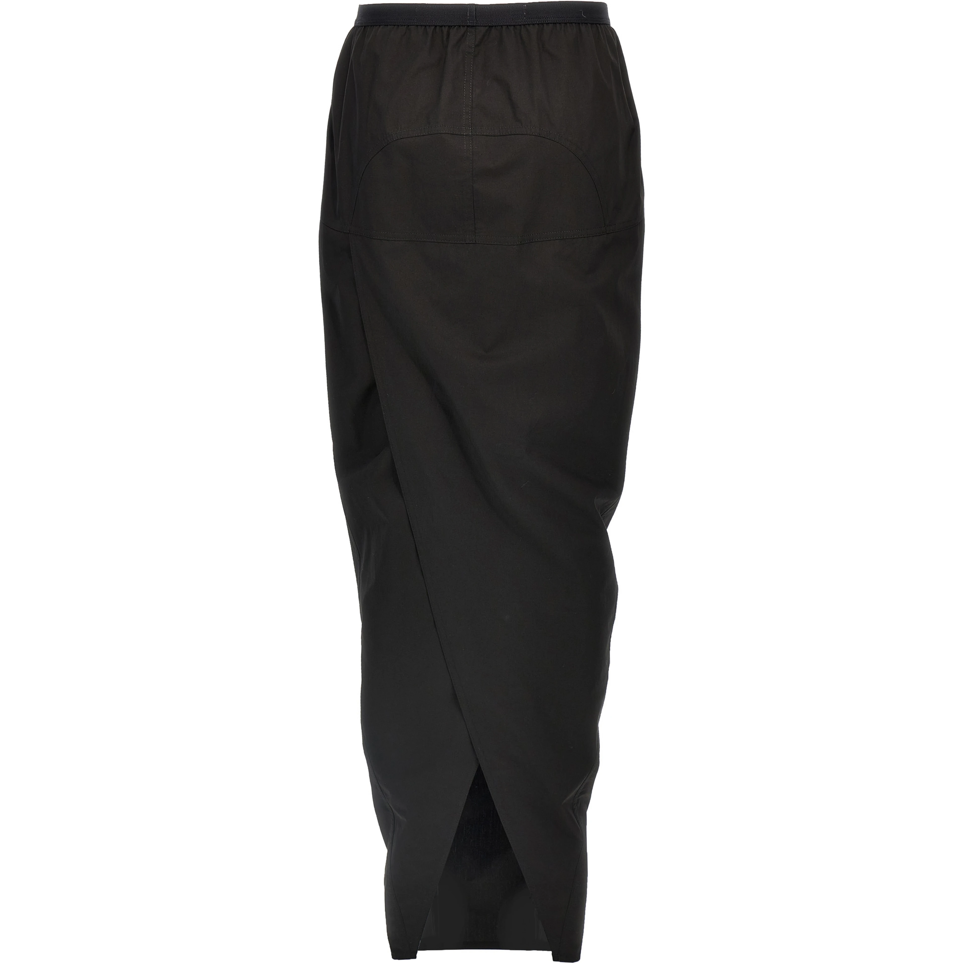 Black Cotton Mini Skirt