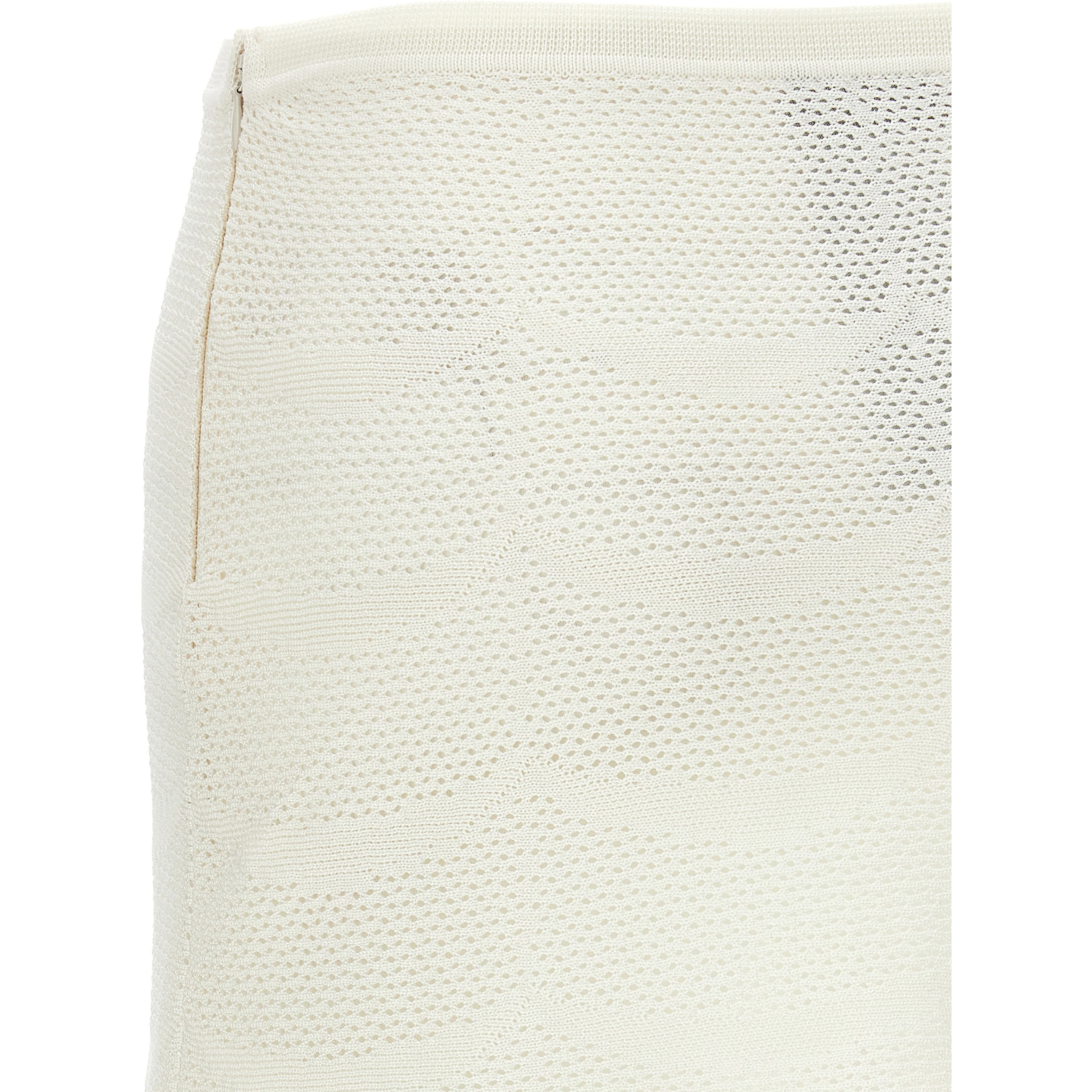 White Cotton Long Skirt