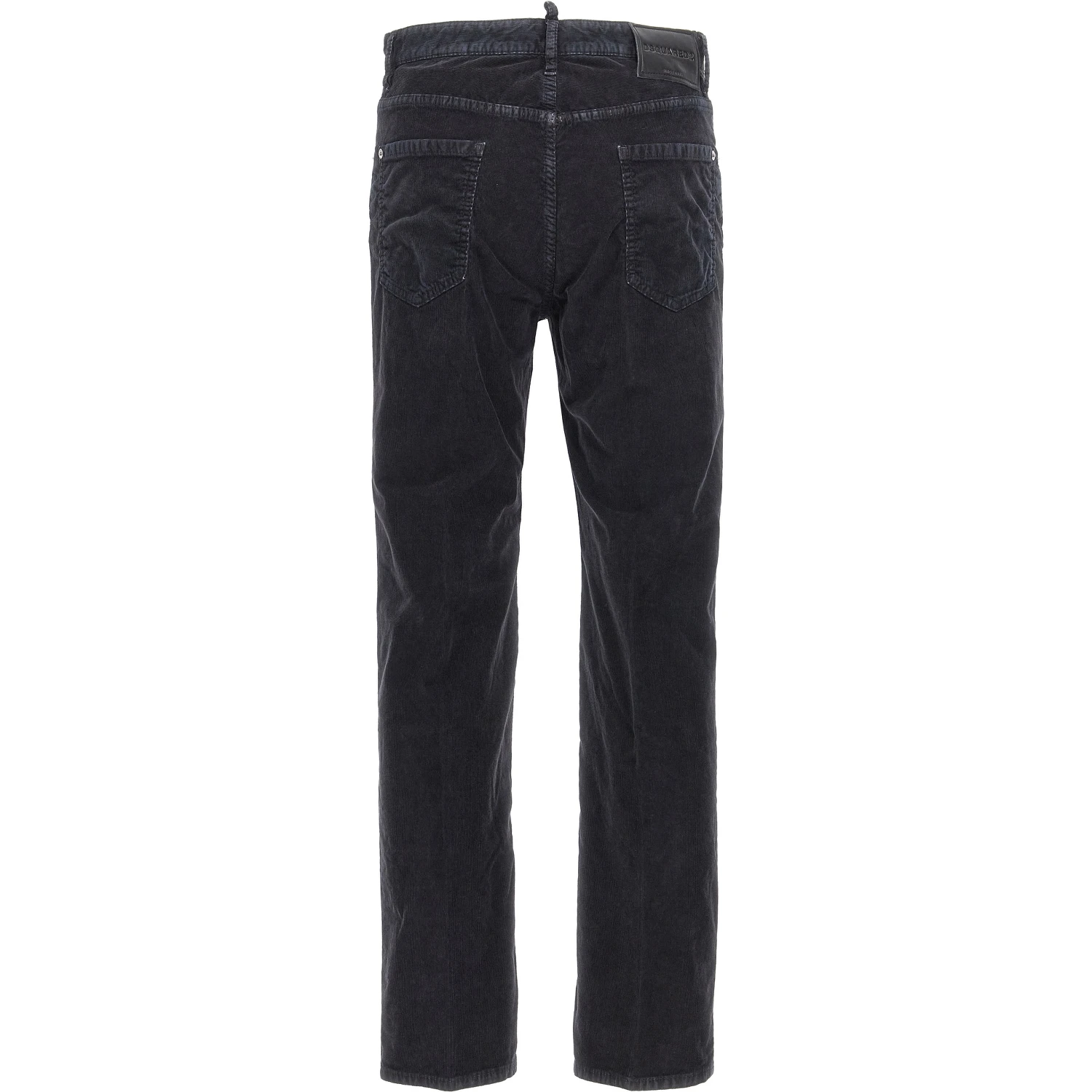 Blue Cotton Casual Pants