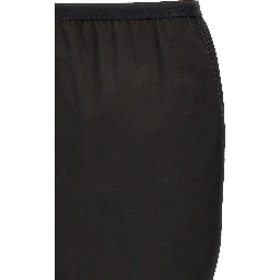 Black Cotton Mini Skirt