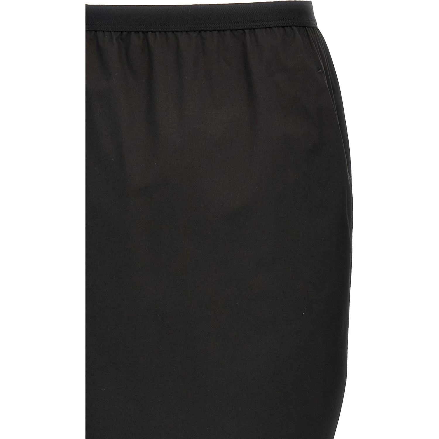 Black Cotton Mini Skirt