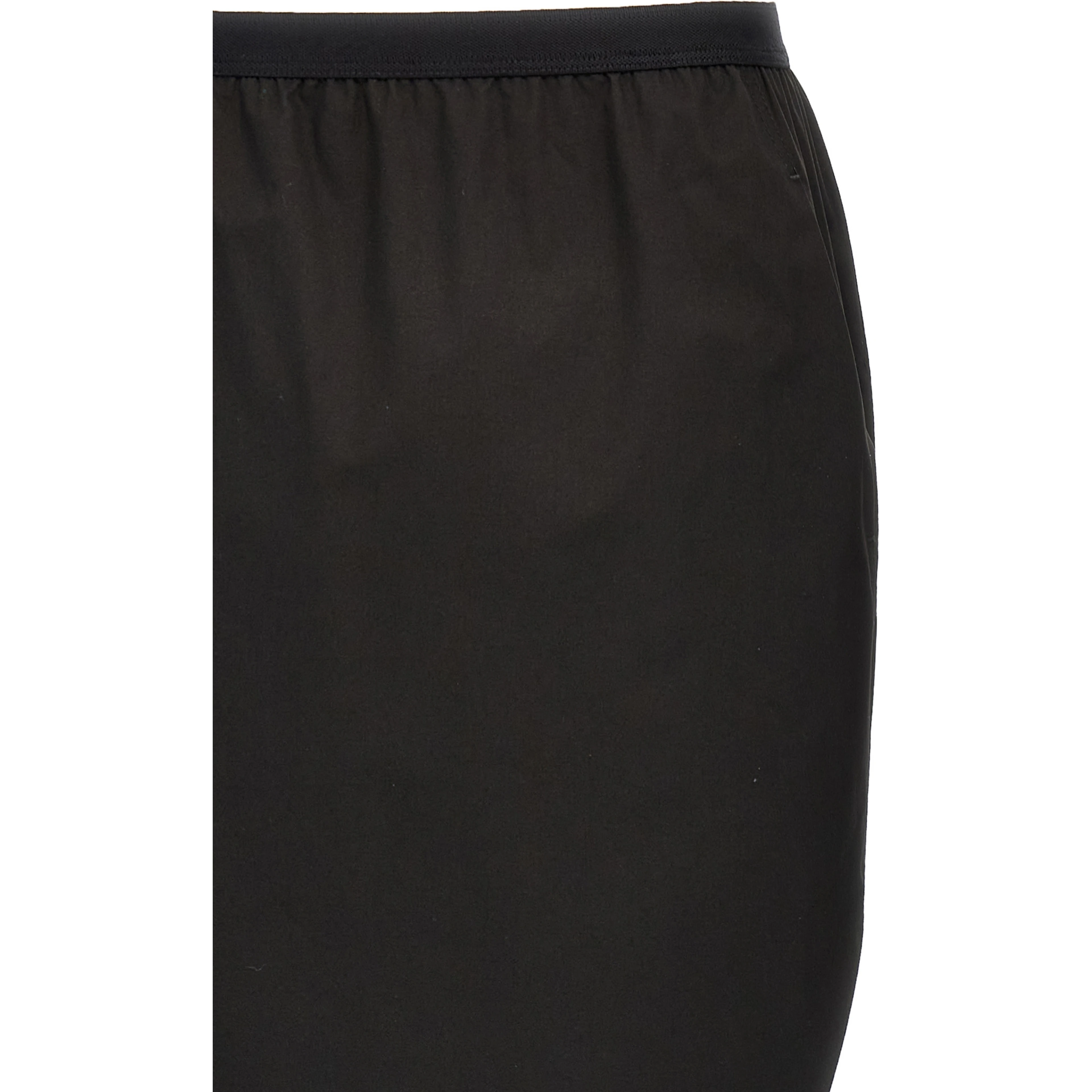 Black Cotton Mini Skirt