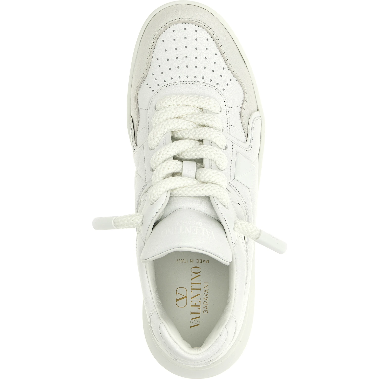 White Calfskin Chunky Sneakers