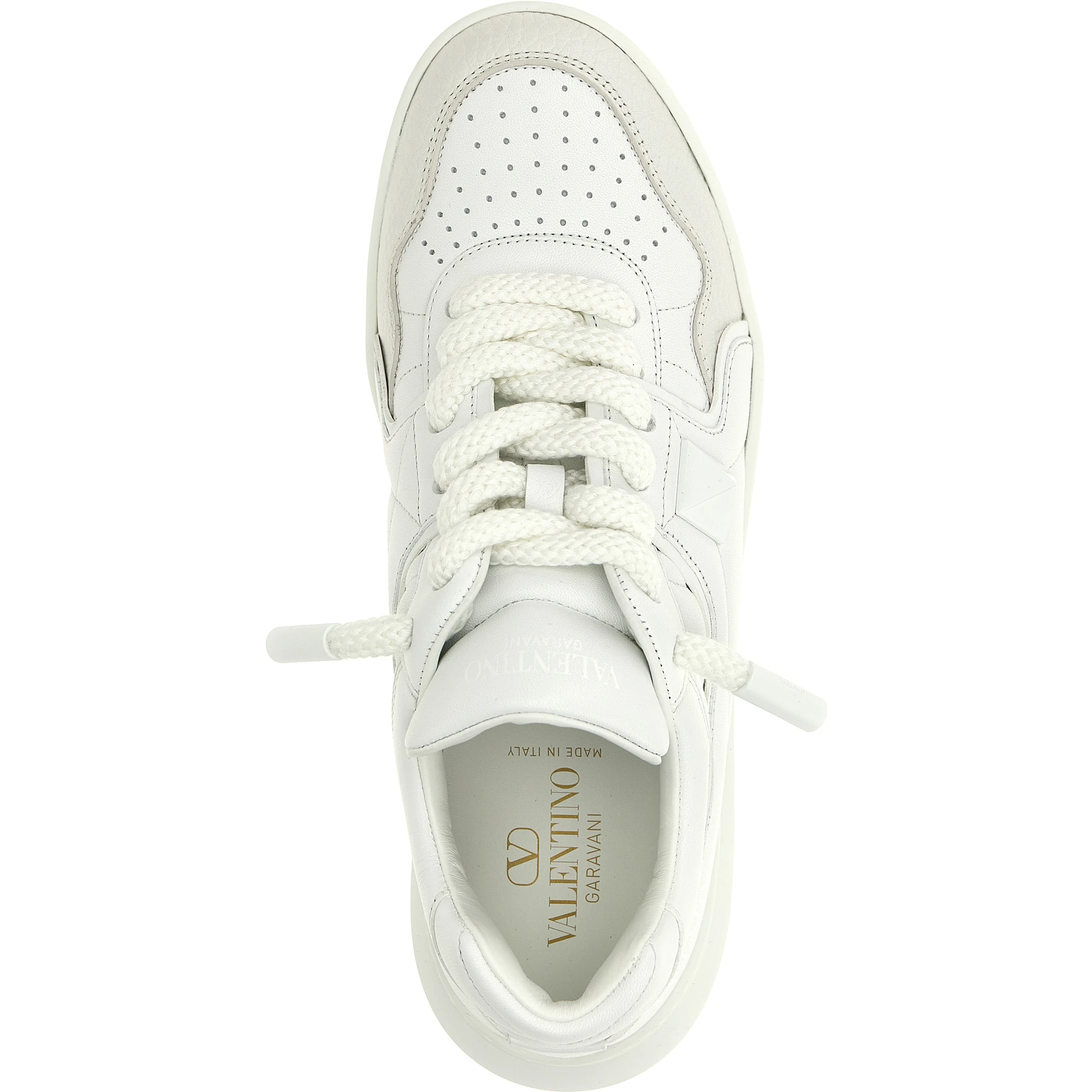 White Calfskin Chunky Sneakers