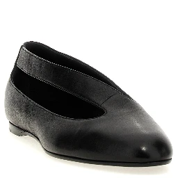 Black Lamb Leather Ballet Flats