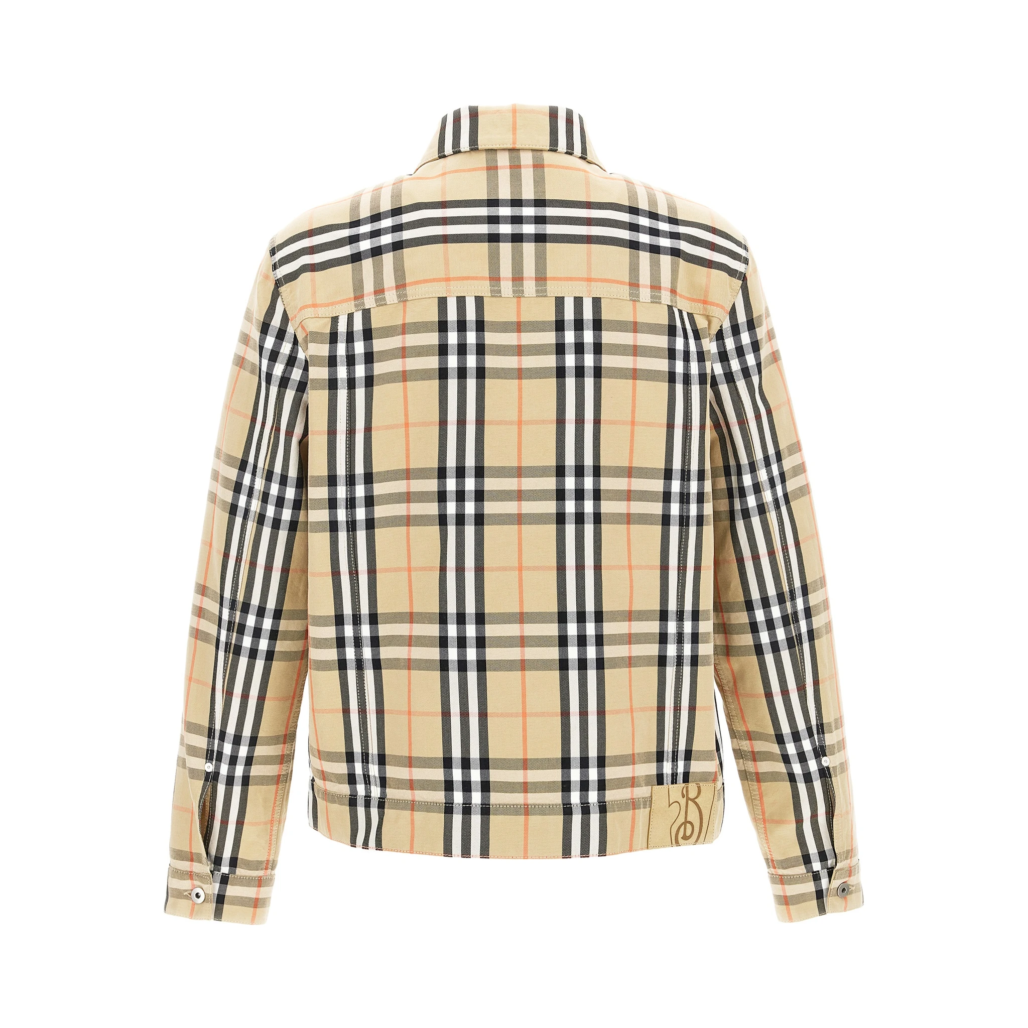 Beige Cotton Full-Length Jacket