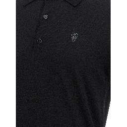 Black Wool Polo Shirt