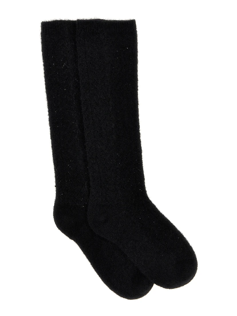 Black Wool Socks