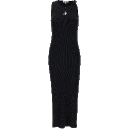 Black Cotton Midi Dress