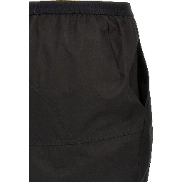 Black Cotton Mini Skirt