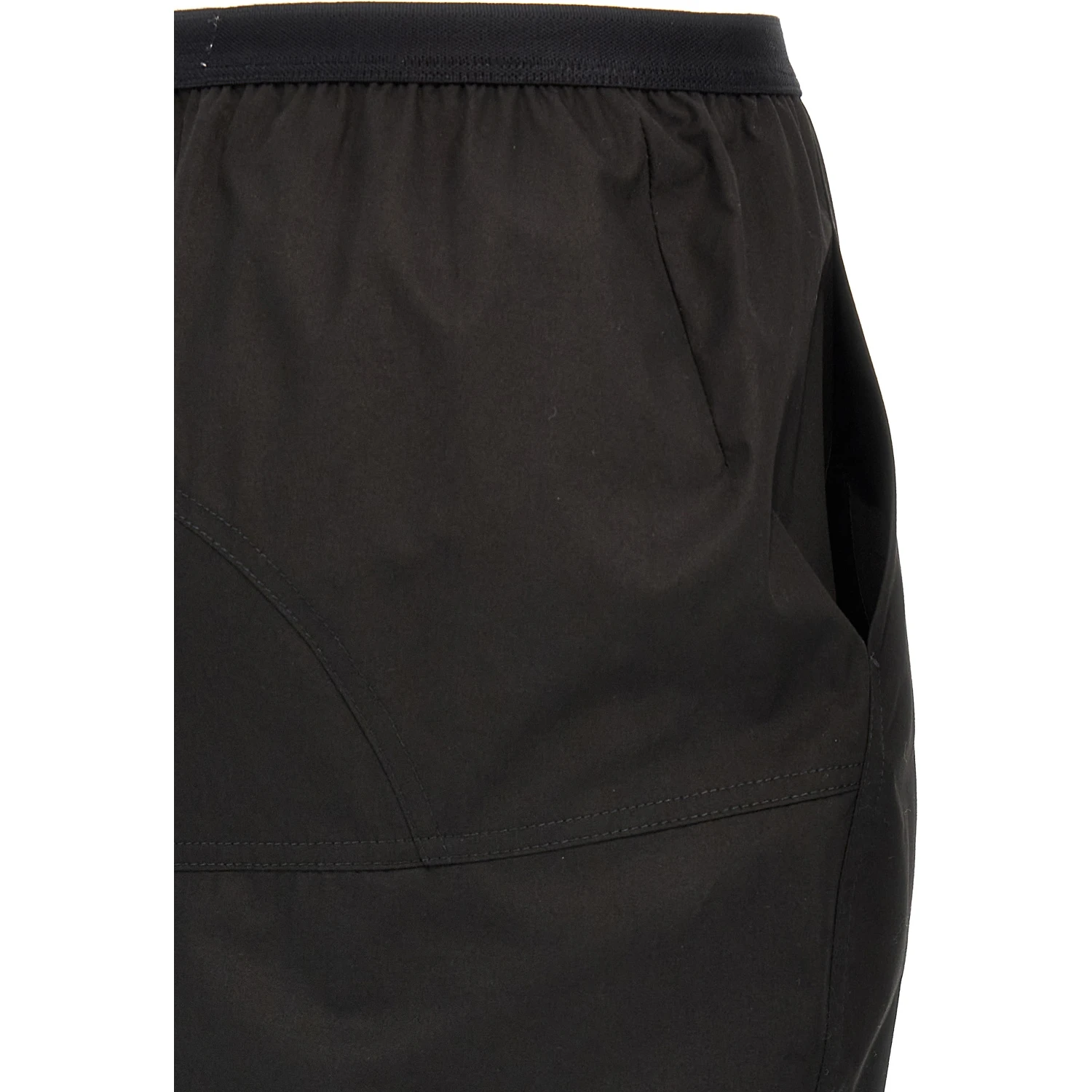 Black Cotton Mini Skirt
