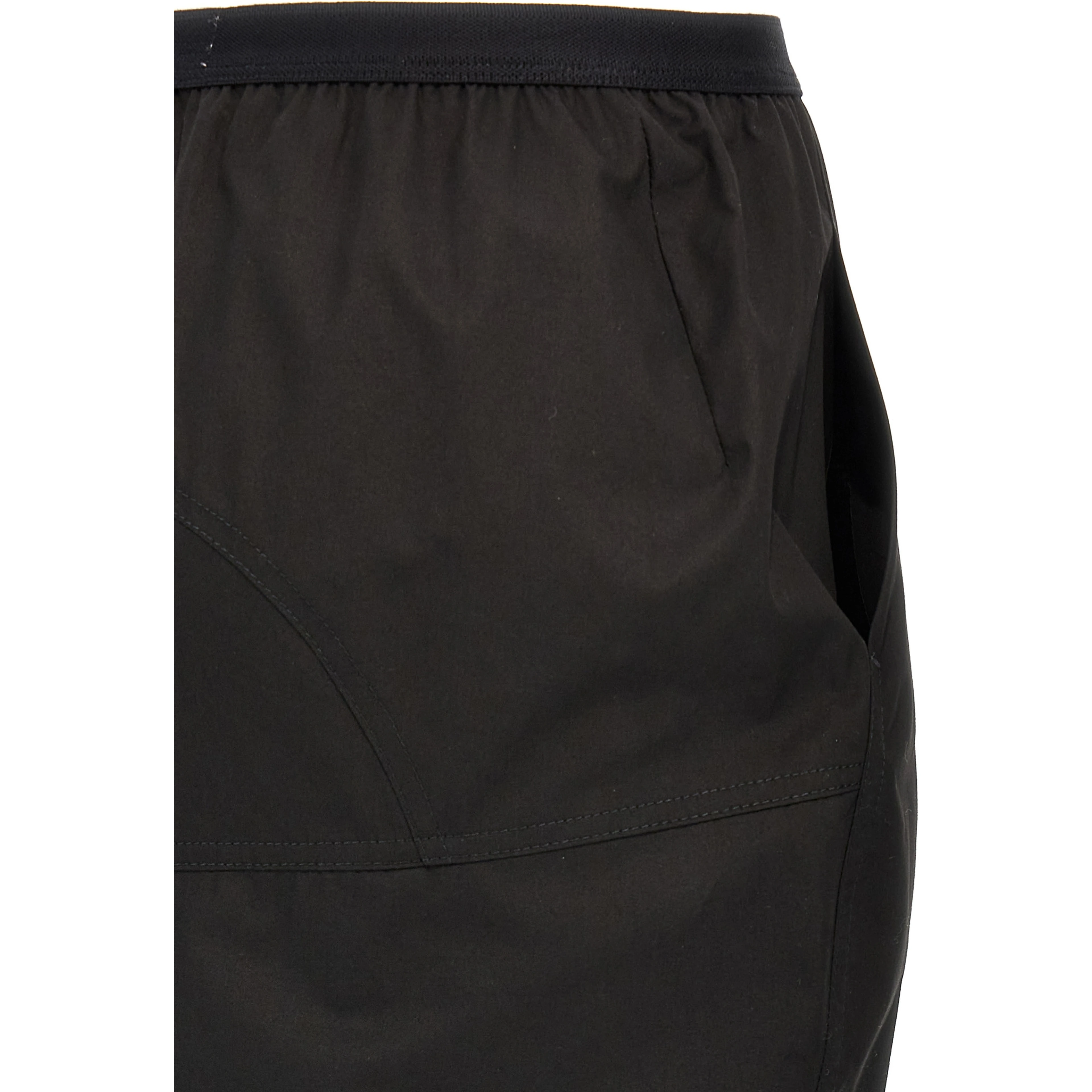 Black Cotton Mini Skirt