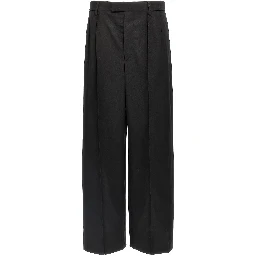 Black Wool Casual Pants