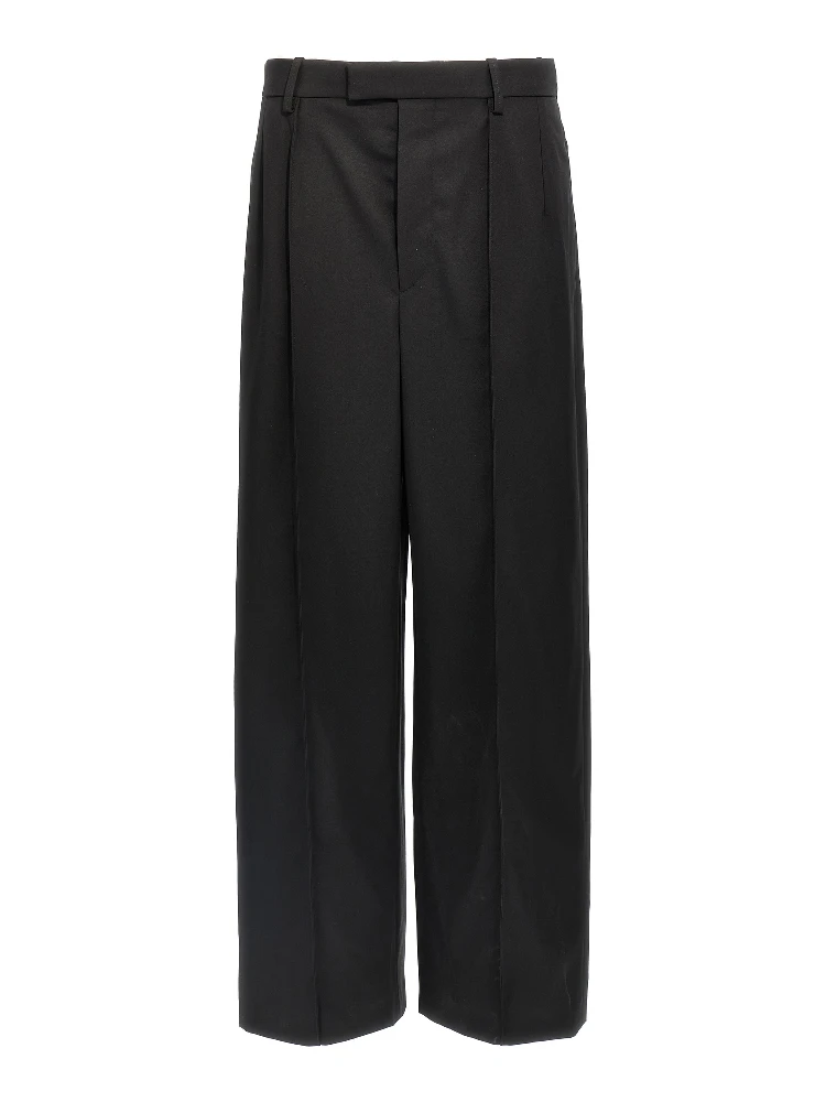 Black Wool Casual Pants