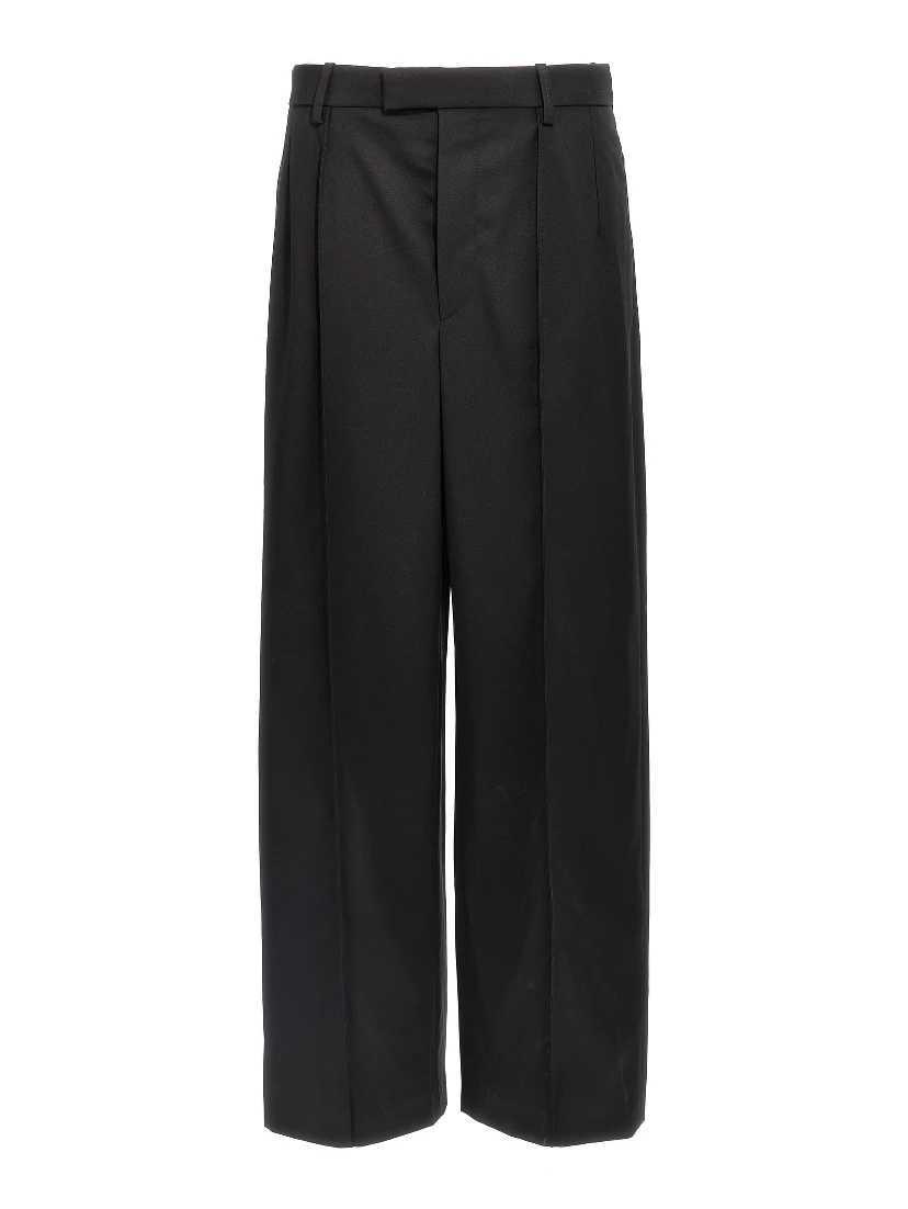 Black Wool Casual Pants