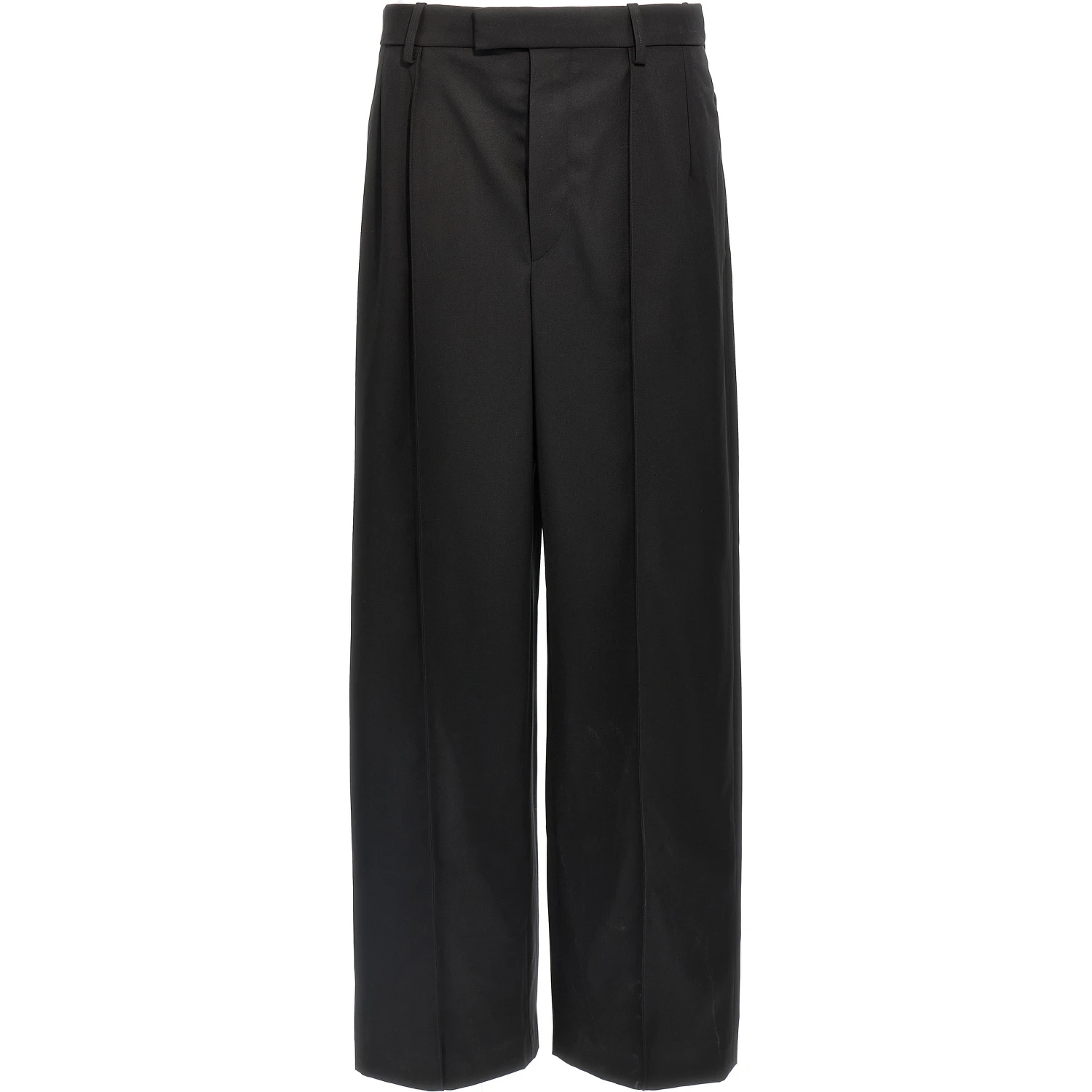 Black Wool Casual Pants