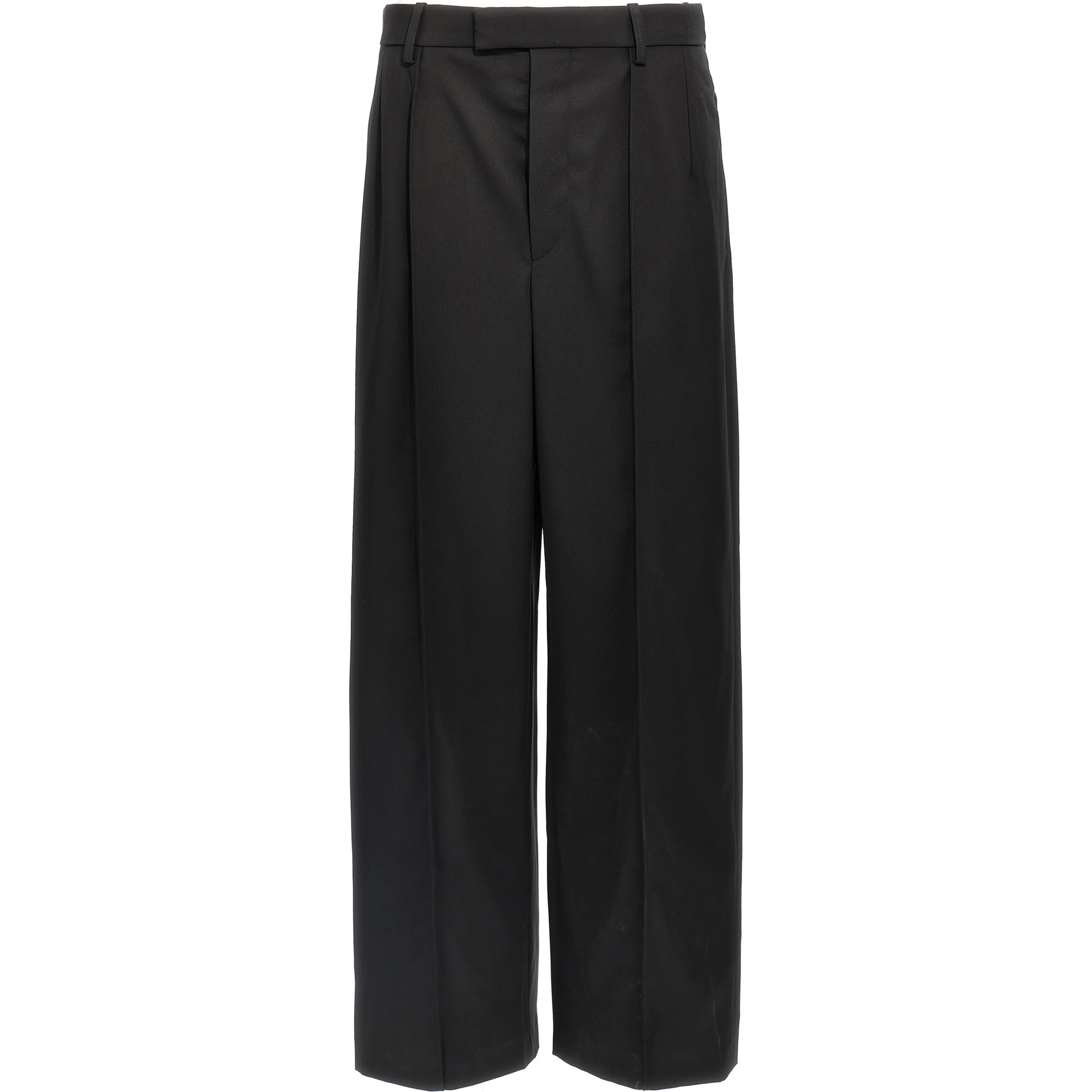 Black Wool Casual Pants