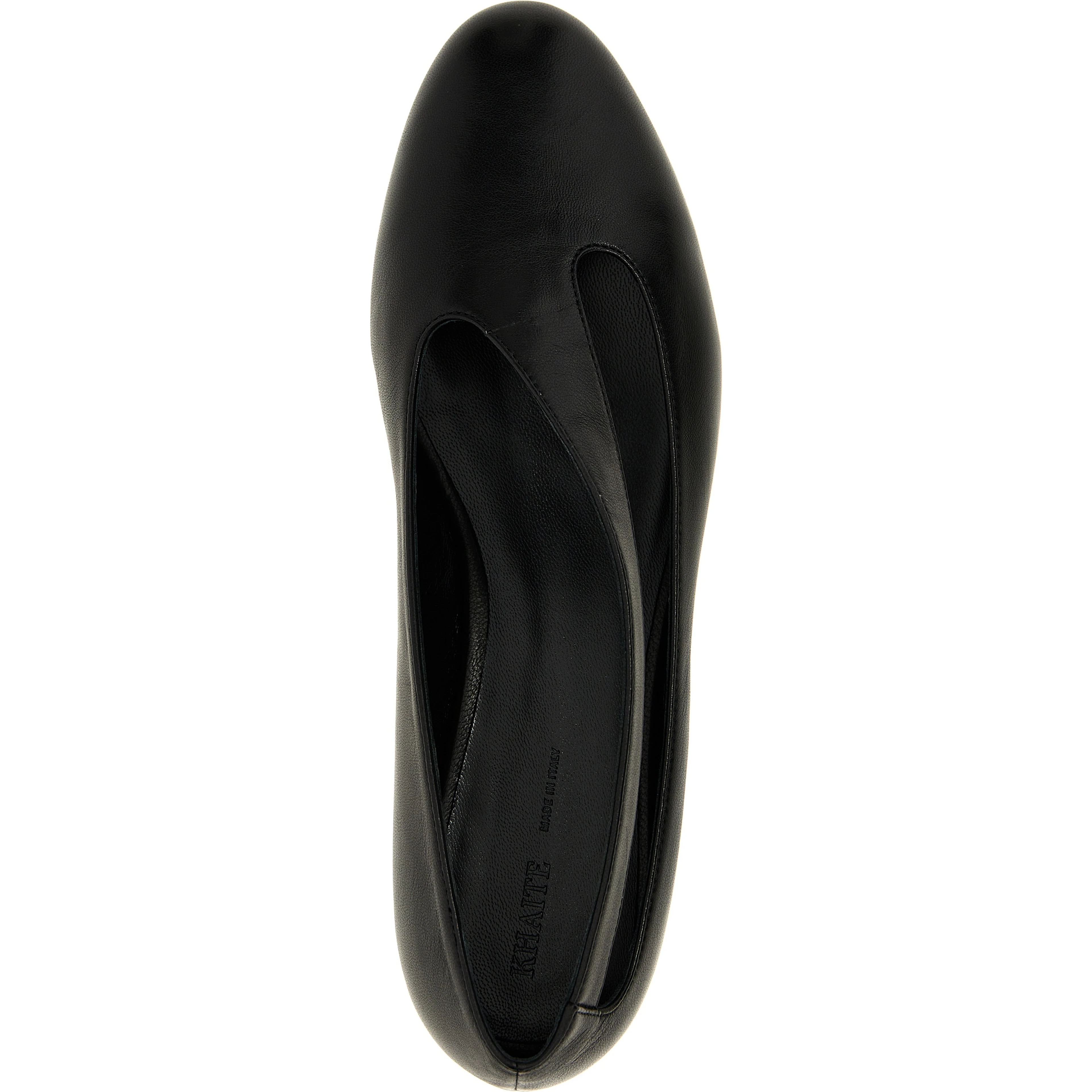 Black Lamb Leather Ballet Flats