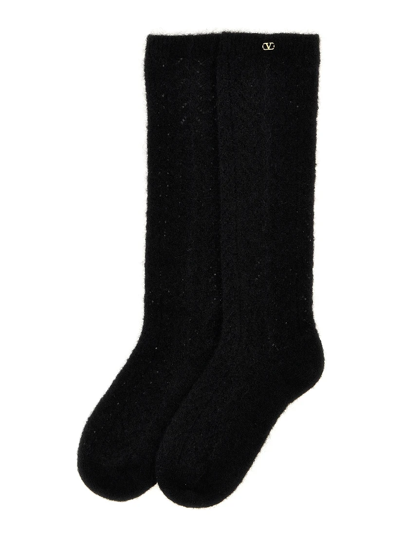 Black Wool Socks