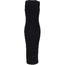 Black Cotton Midi Dress