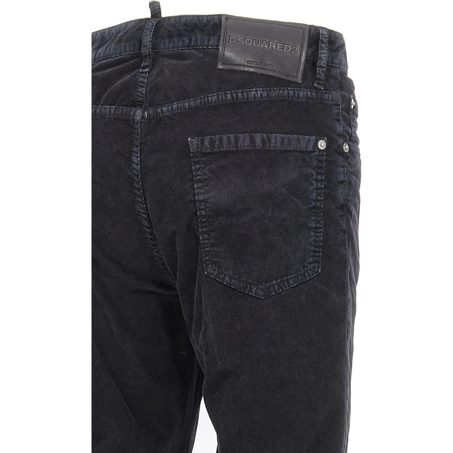 Blue Cotton Casual Pants