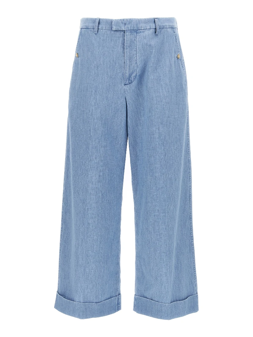 Blue Cotton Jeans Denim