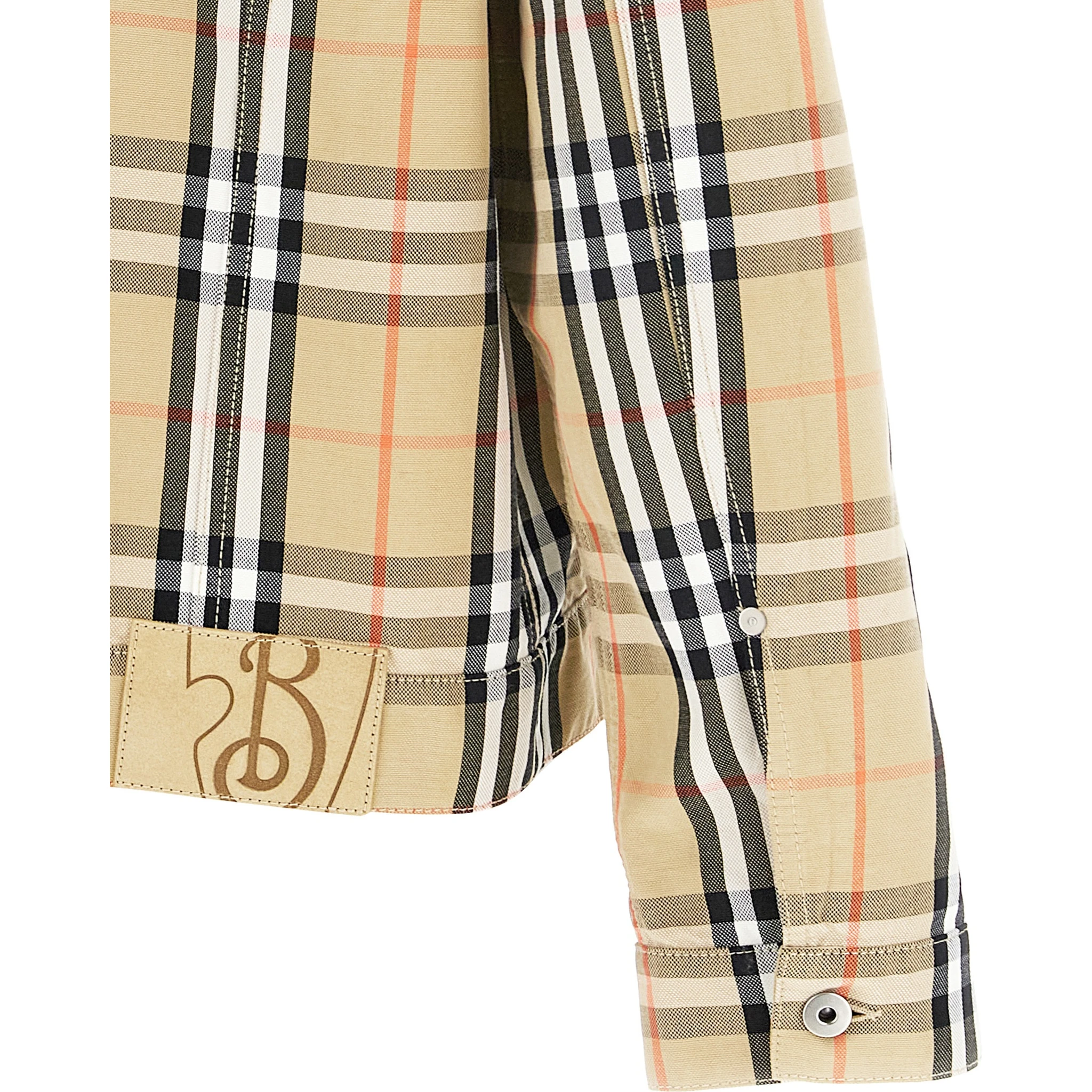 Beige Cotton Full-Length Jacket