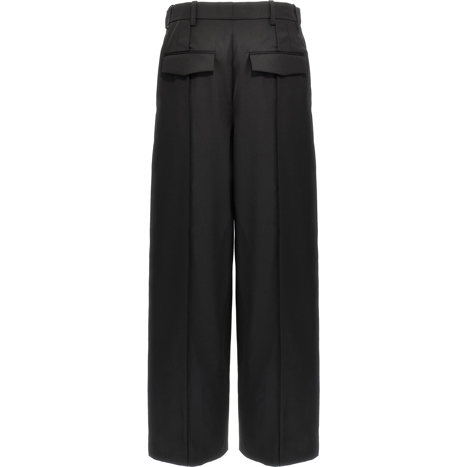 Black Wool Casual Pants