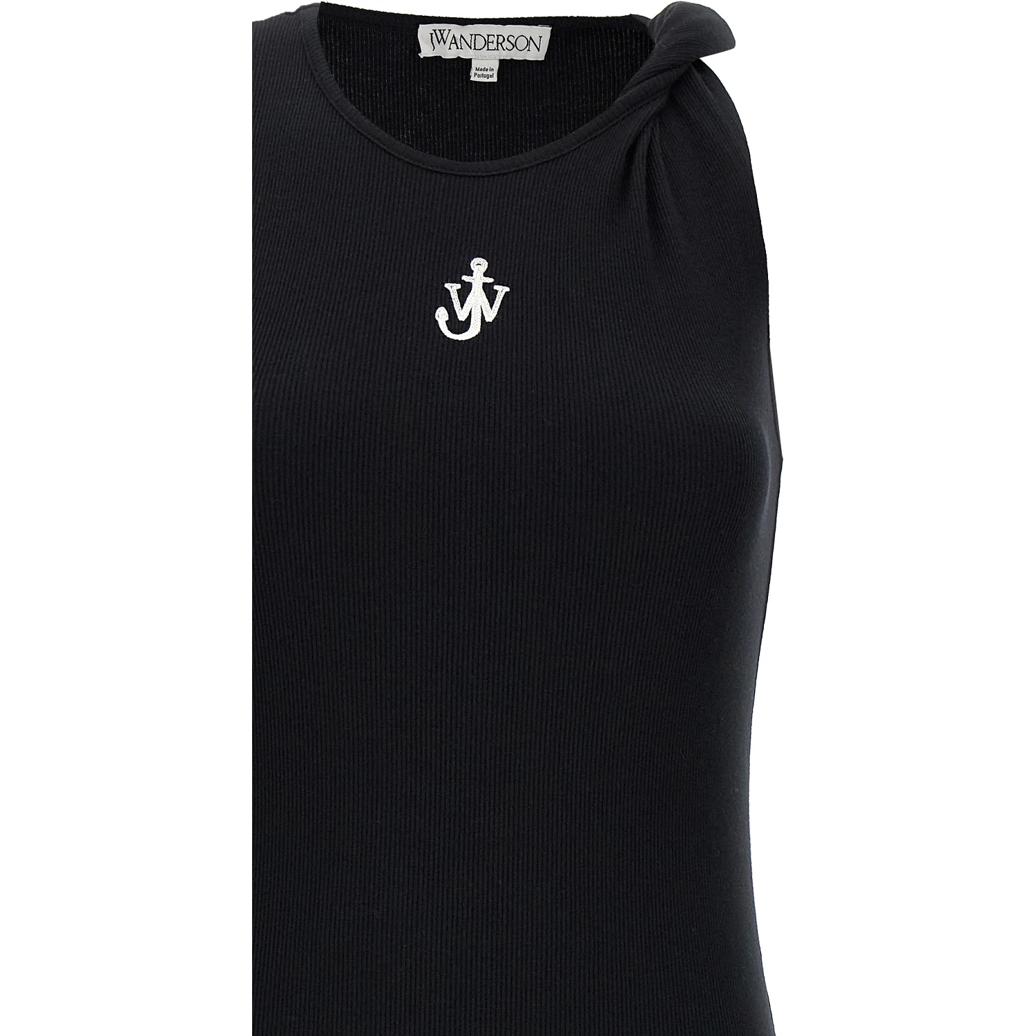 Black Cotton Midi Dress