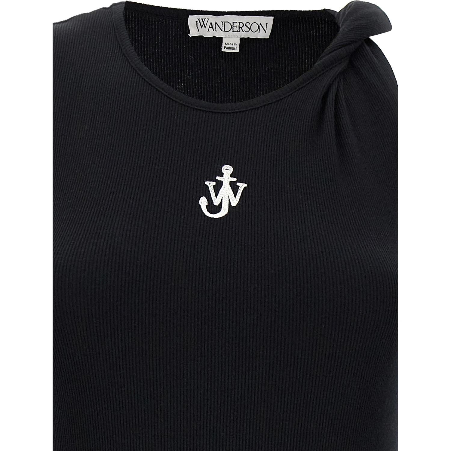 Black Cotton Midi Dress