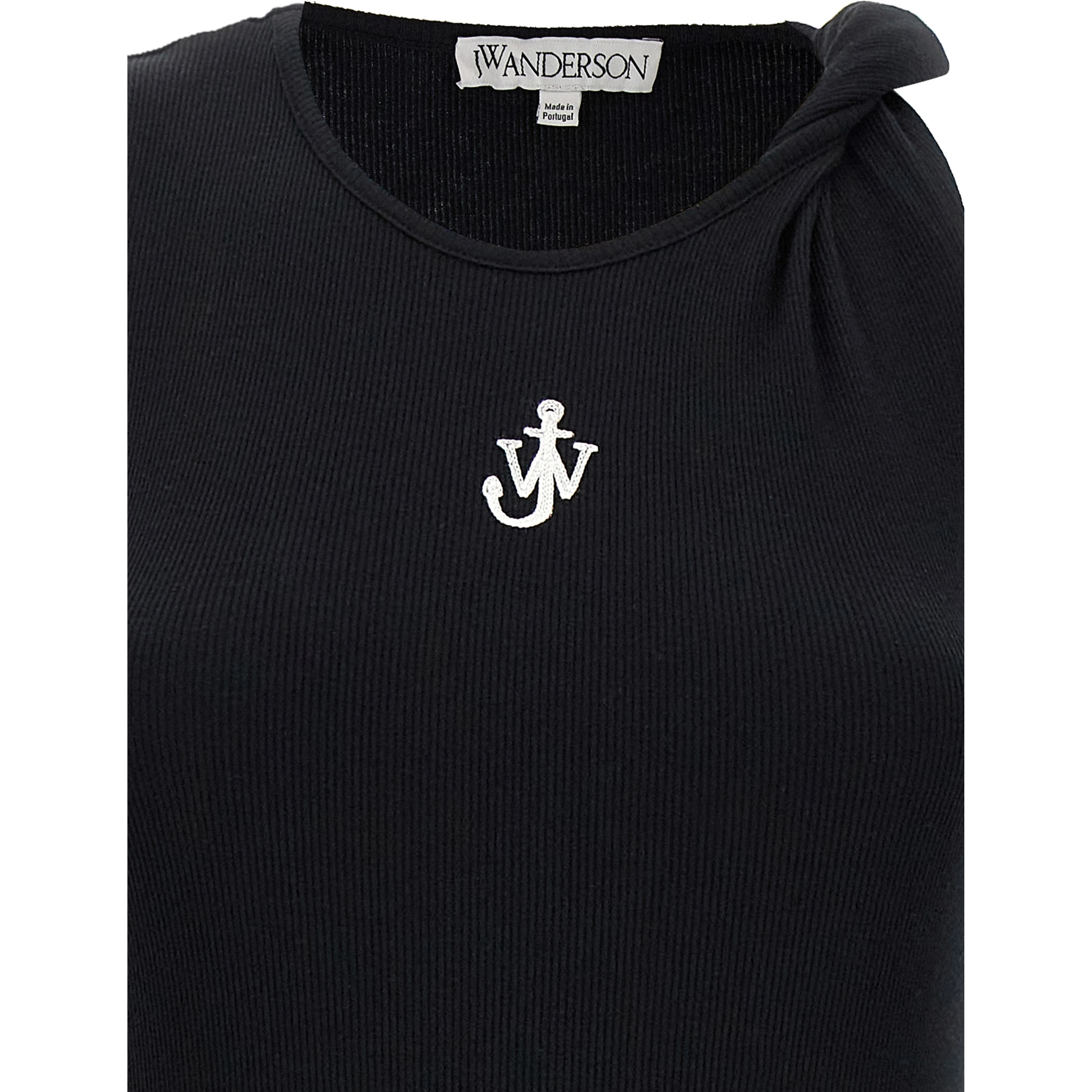 Black Cotton Midi Dress