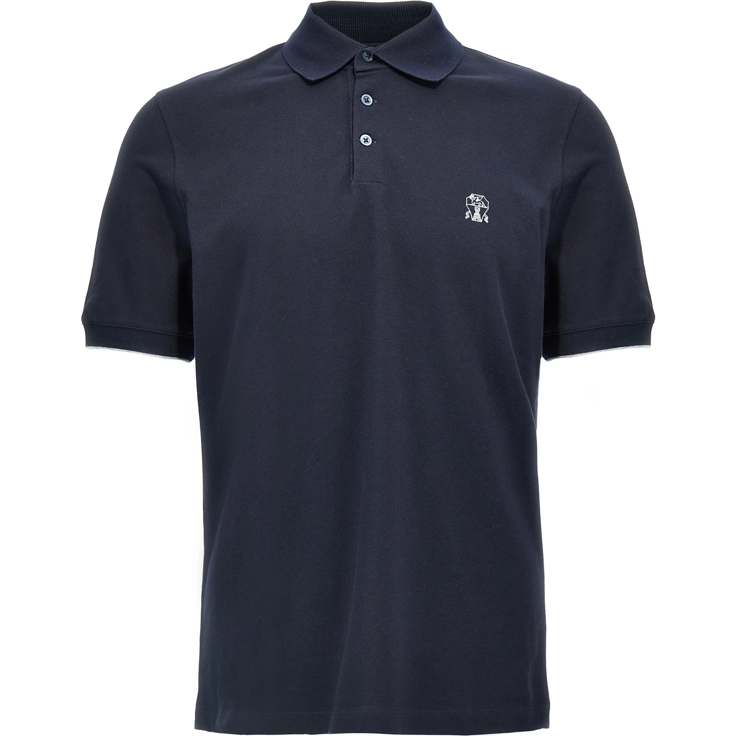 Blue Cotton Polo Shirt