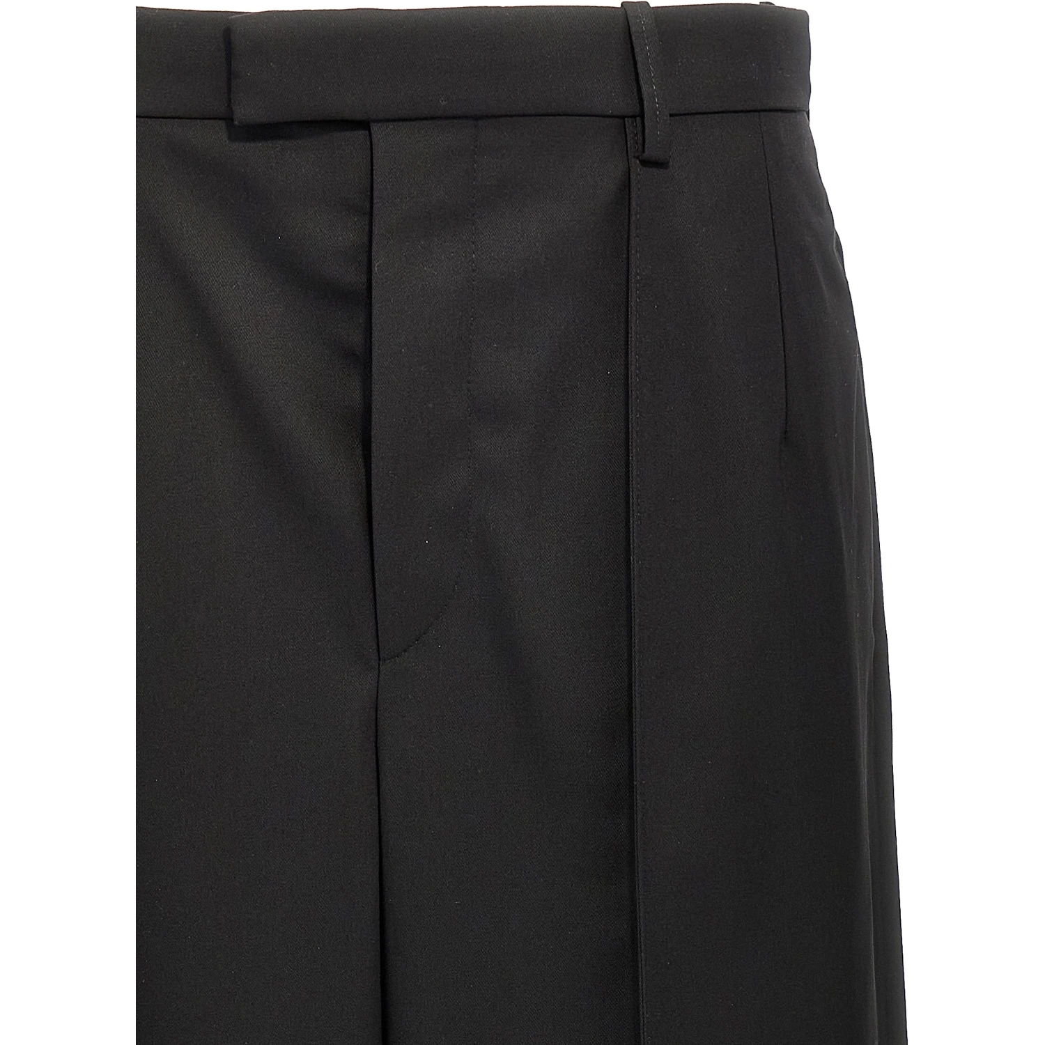 Black Wool Casual Pants