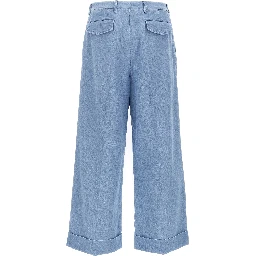 Blue Cotton Jeans Denim