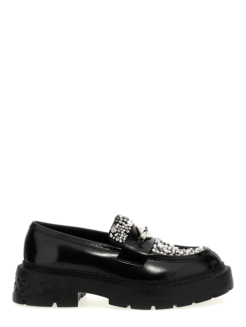 Black Calfskin Slip-On Loafers