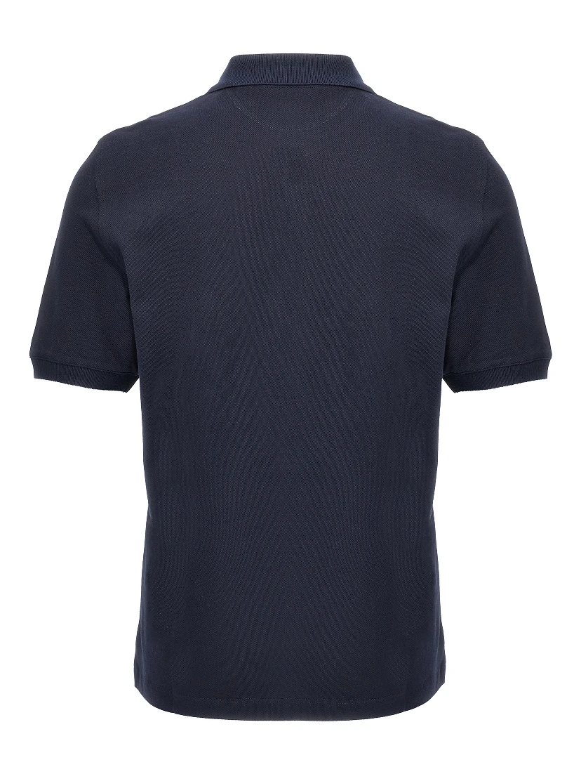 Blue Cotton Polo Shirt